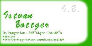 istvan bottger business card